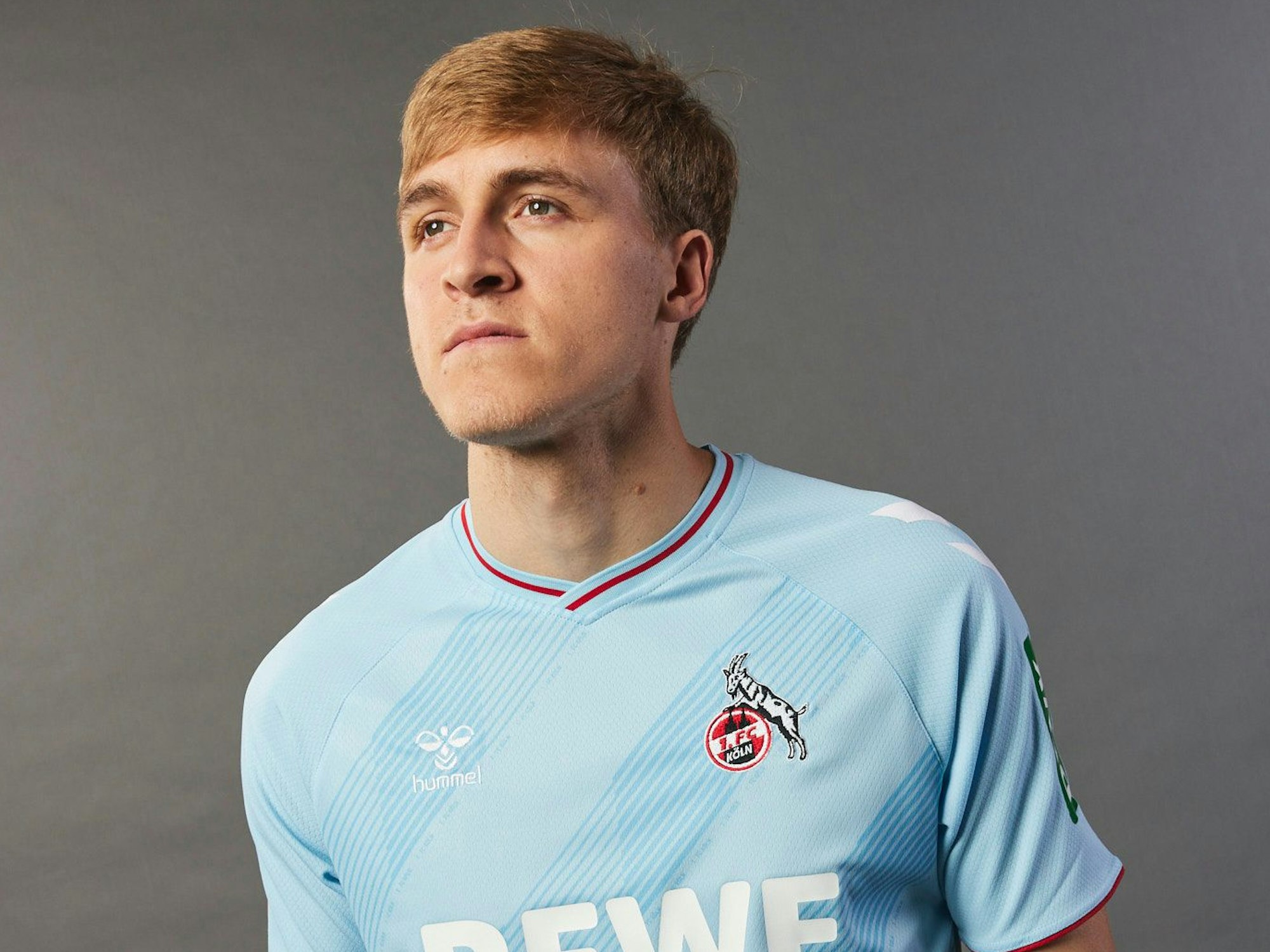 FC-Innenverteidiger Luca Kilian im neuen Auswärtsdress