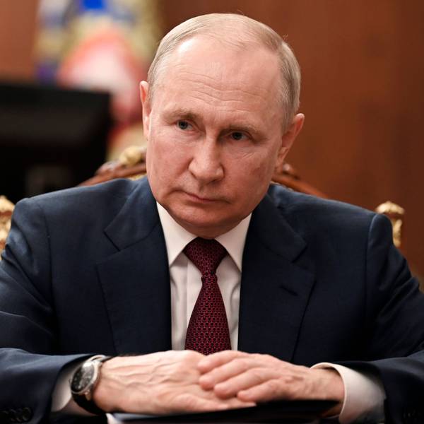 FILE -Russian President Vladimir Putin listens to Russian Prime Minister Mikhail Mishustin during their meeting at the Kremlin in Moscow, Russia, Tuesday, July 4, 2023. Russia’s war in Ukraine will top the agenda when U.S. President Joe Biden and his NATO counterparts hold a summit in the Lithuanian capital Vilnius over two days starting on Tuesday, July 11.