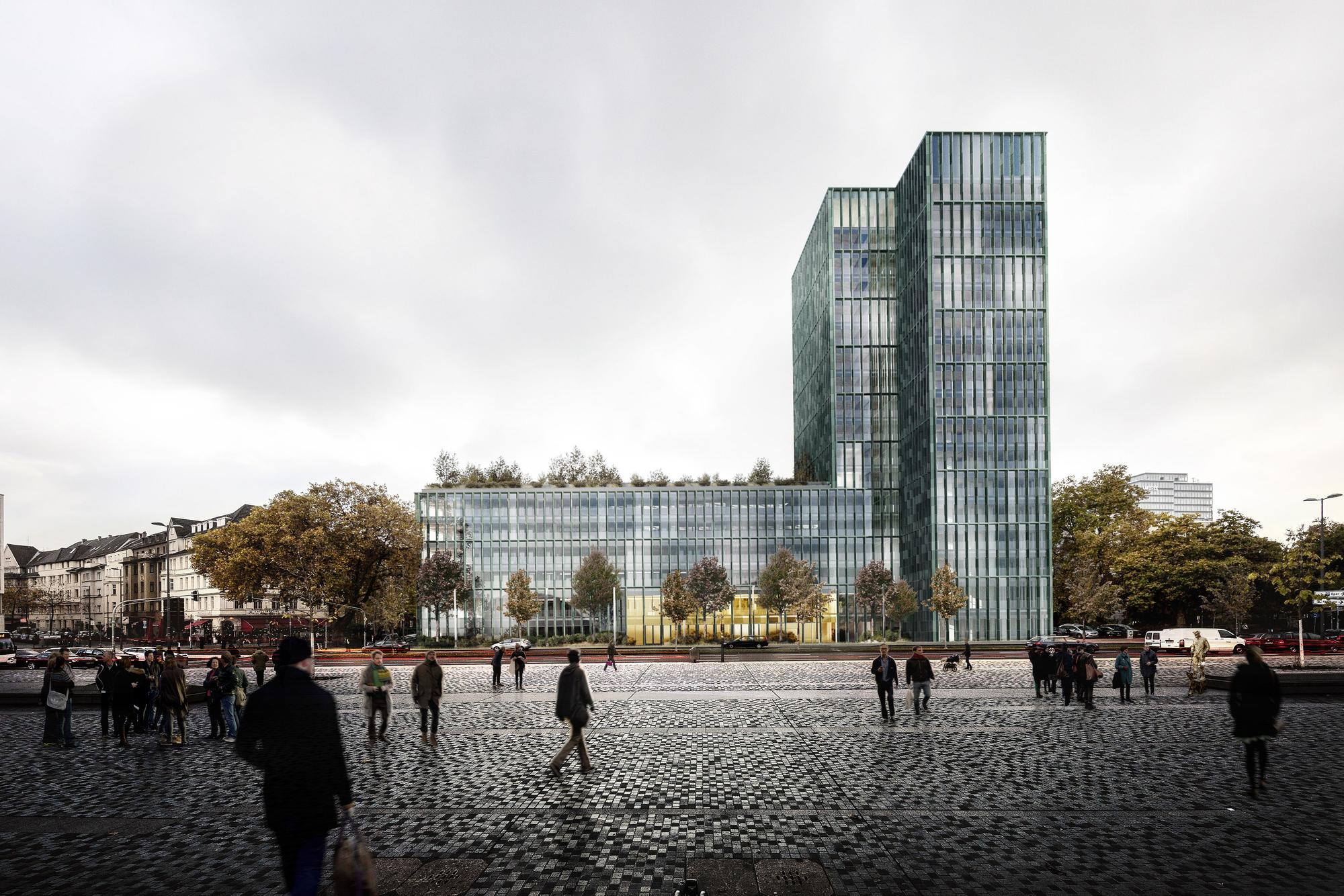 Der Turm des L-förmigen Glasbaus am Deutzer Ottoplatz soll fast 70 Meter in die Luft ragen.