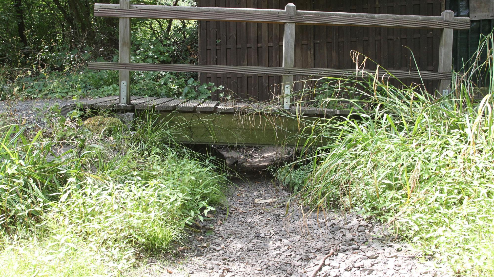 Der Wolfsbach, der in Hangelar durch das Stadtgebiet von Sankt Augustin floss.