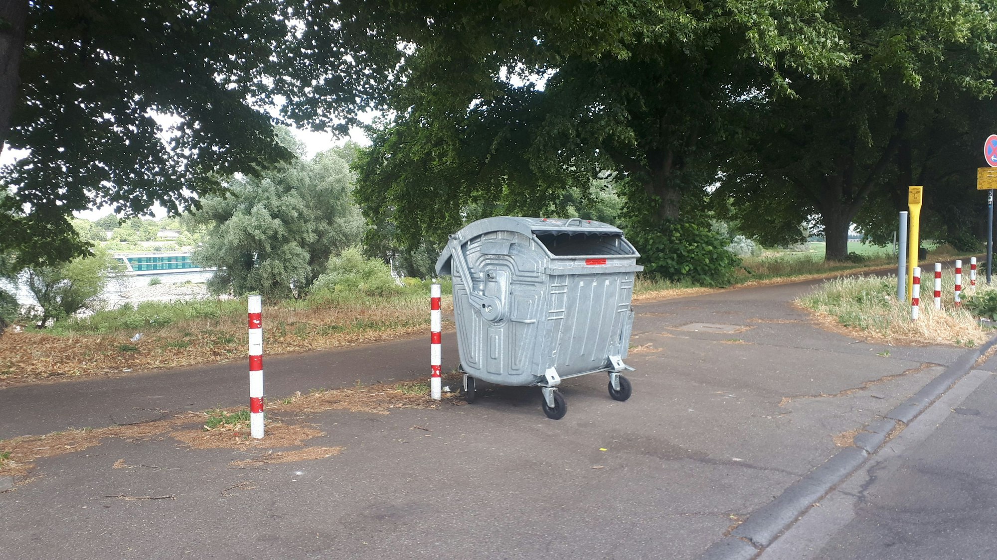 Viel sauberer: Offenbar tragen die silbernen Müllcontainer dazu bei, dass weniger wilder Müll abgelagert wird.