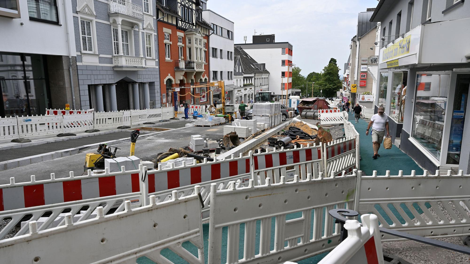 Dieser Abschnitt der Schloßstraße soll ab Montag, 18. September, wieder freigegeben werden.