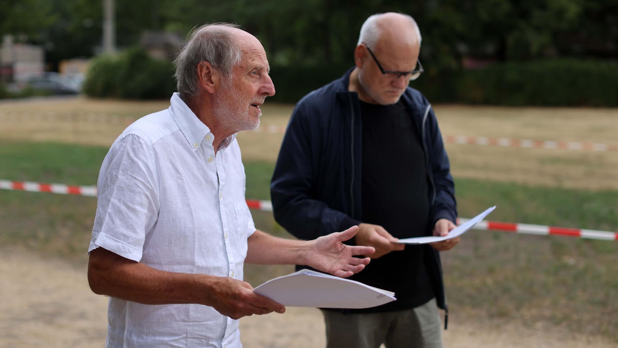 Helmut Röscheisen vom BUND und BUND-Berater und -Mitglied Jörg Frank.