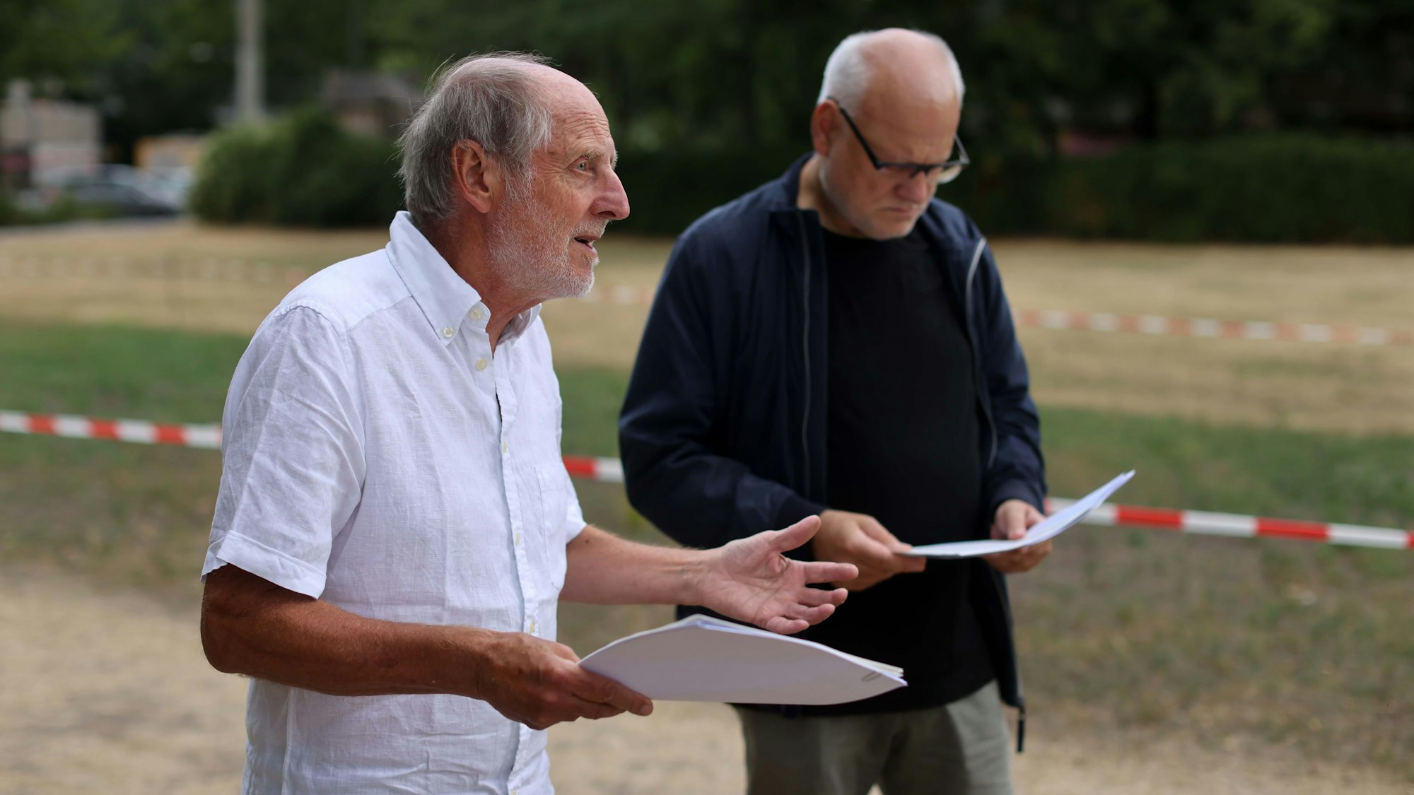 Helmut Röscheisen vom BUND und BUND-Berater und -Mitglied Jörg Frank.