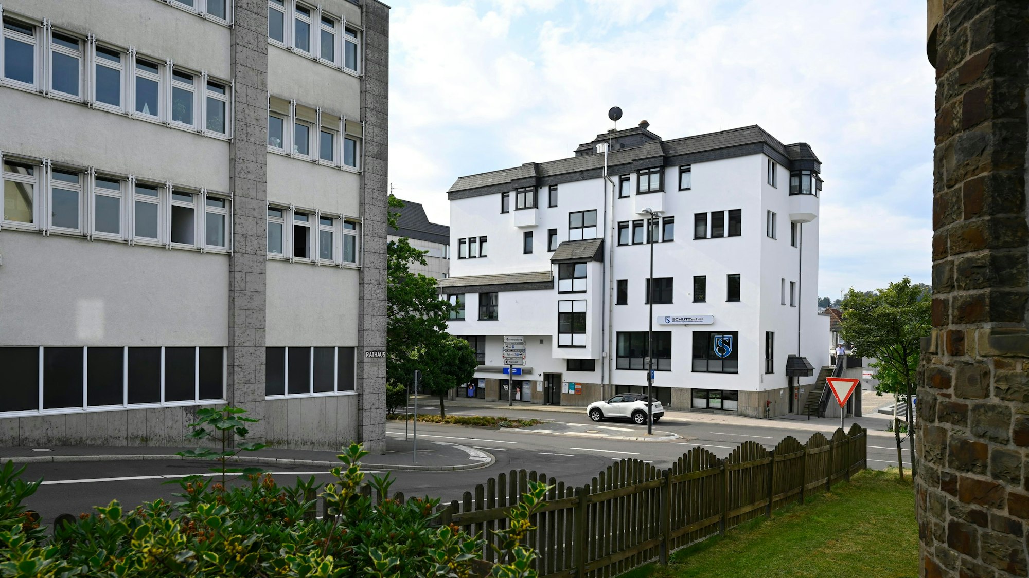 Blick auf ein Gebäude.