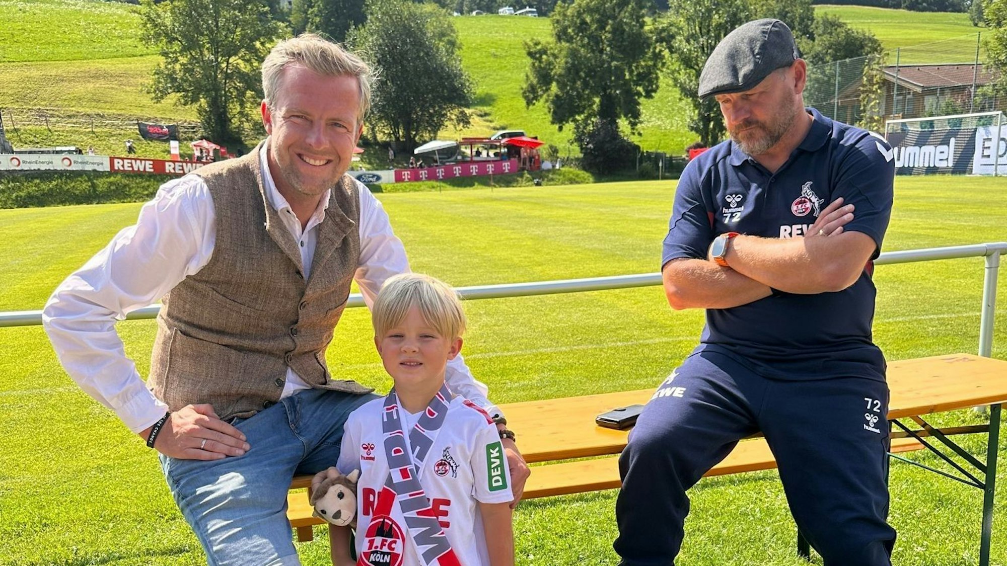 Gastgeber Sepp Schwaiger (l.) und FC-Trainer Steffen Baumgart