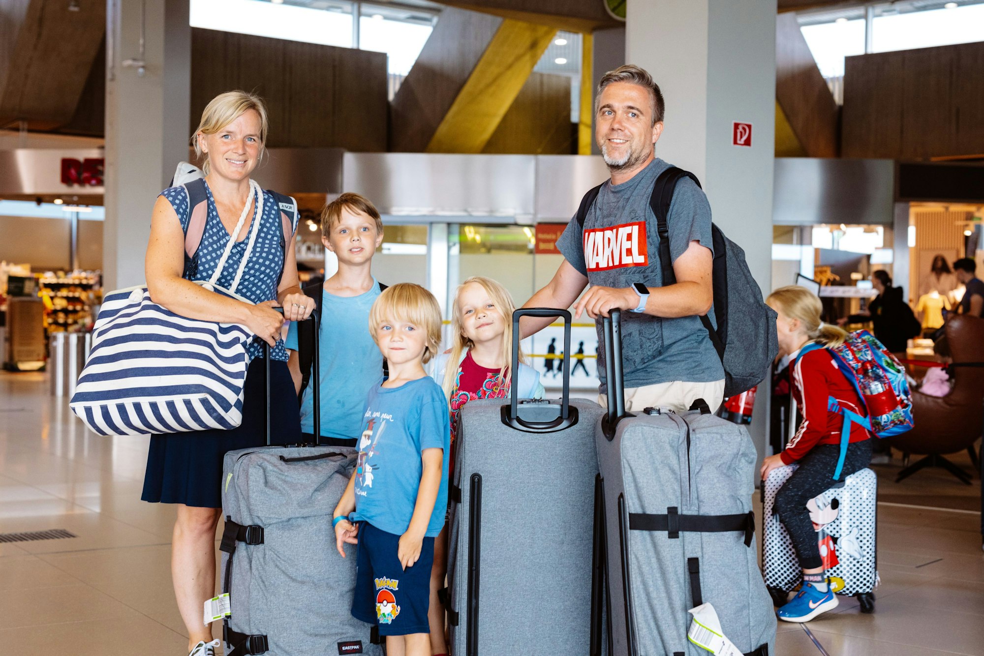 Familie Rau am Flughafen Köln/Bonn
