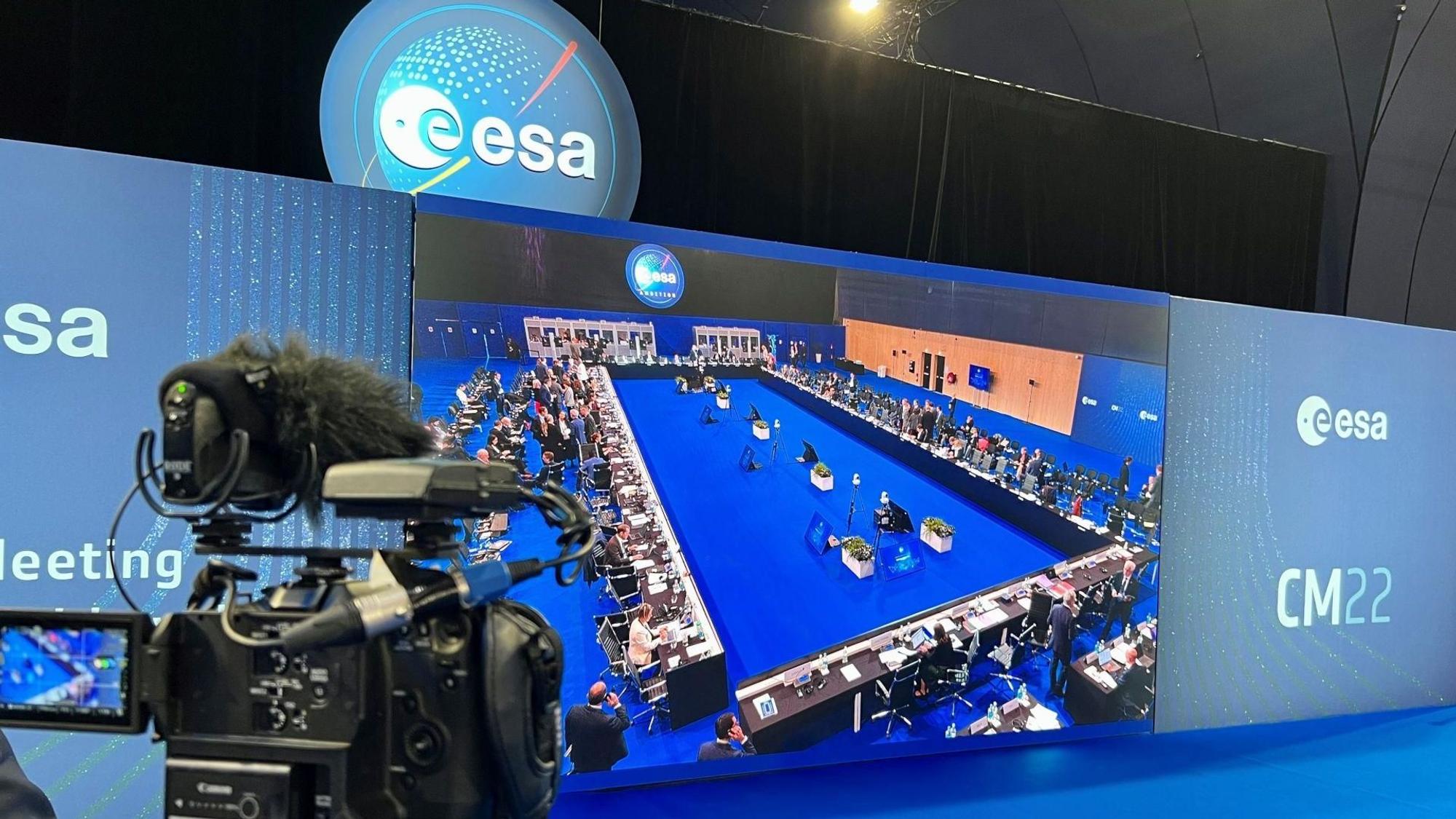November 2022 in Paris: Regierungsvertreter der ESA-Mitgliedsstaaten sprechen über die europäische Raumfahrt.