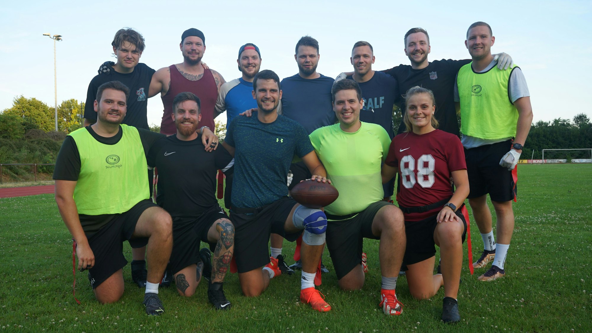 Ein Mannschaftsfoto der Bedburger Raccoons.