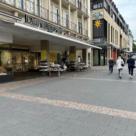 Das Schuhhaus Landgraf in Siegburg.