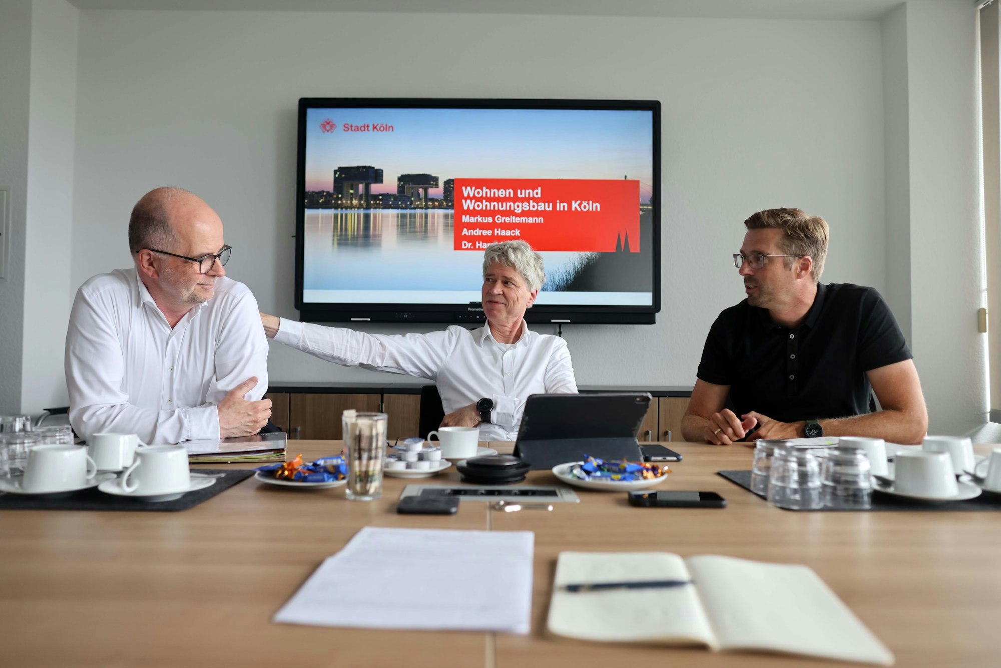 Köln, RSK, Dezernenten-Interview mit Markus Greitemann, Dr. Harald Rau, Andree Haack