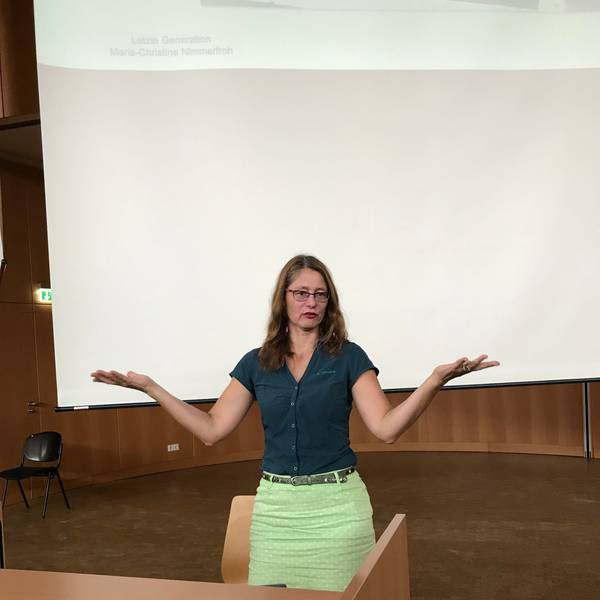 27.07.2023 Sankt Augustin/ Rheinbach: Maria-Christina Nimmerfroh ist Sozialpsychologin und lehrt an der Hochschule Bonn-Rhein-Sieg, dabei hat sie sich unter anderem mit der "Letzten Generation" beschäftigt.