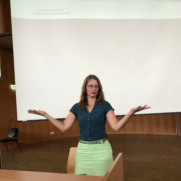 27.07.2023 Sankt Augustin/ Rheinbach: Maria-Christina Nimmerfroh ist Sozialpsychologin und lehrt an der Hochschule Bonn-Rhein-Sieg, dabei hat sie sich unter anderem mit der "Letzten Generation" beschäftigt.