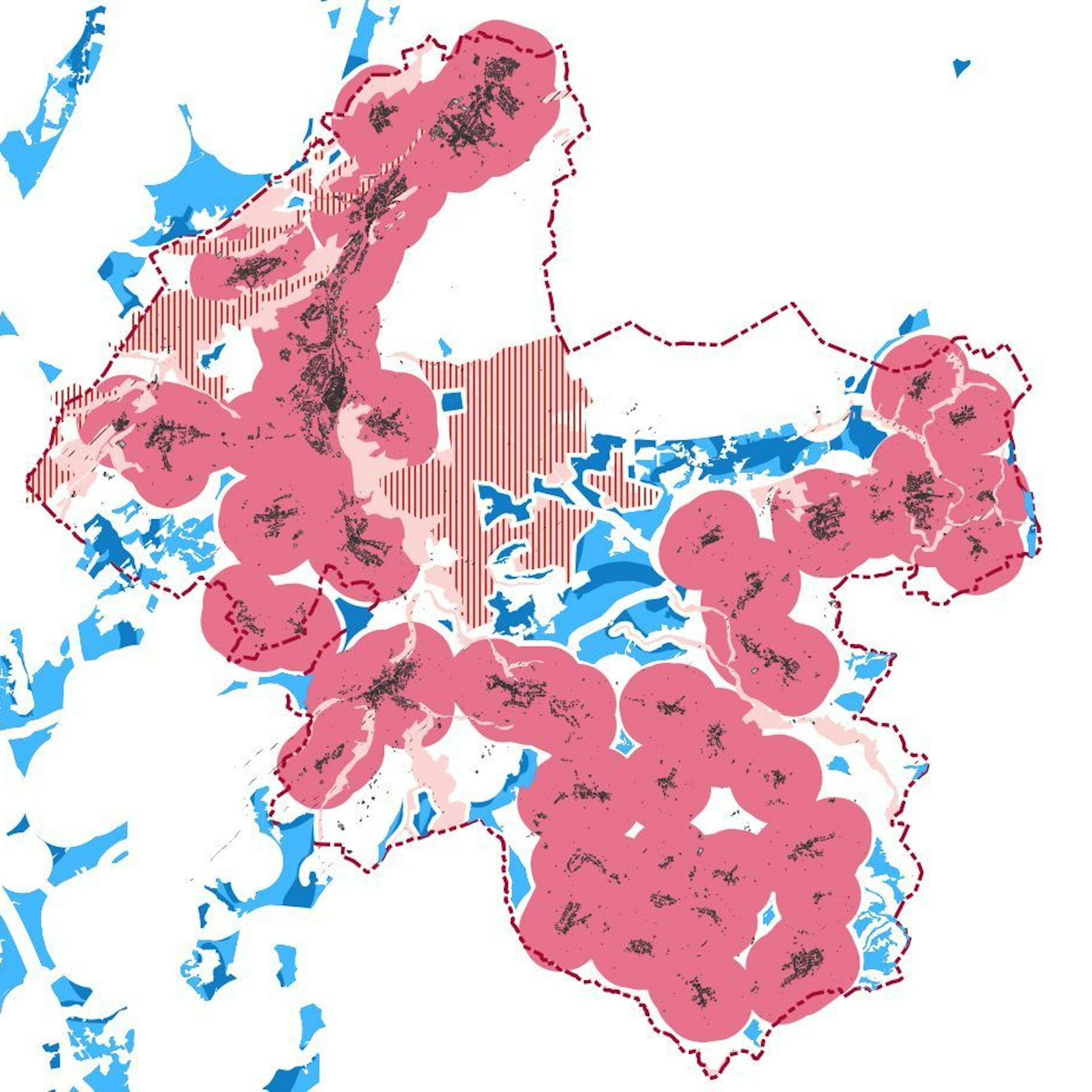 Eine Karte zeigt Windkraftpotenzialflächen im Stadtgebiet von Bad Münstereifel.