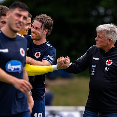 FC Germania Zuendorf vs Viktoria Koeln 1904 Saison 2023/24 / 01.07.2023, Stadion Höhenberg, Köln, FC Germania Zuendorf vs Viktoria Koeln 1904 Saison 2023/24 Olaf Janßen Viktoria Koeln, Trainer ist zufrieden mit der 1. Halbzeit *** FC Germania Zuendorf vs Viktoria Koeln 1904 season 2023 24 01 07 2023, Stadium Höhenberg, Cologne, FC Germania Zuendorf vs Viktoria Koeln 1904 season 2023 24 Olaf Janßen Viktoria Koeln, coach is satisfied with the 1 half time nordphotoxGmbHxx/xDenkinger nph00015
