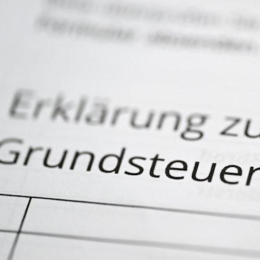 Ein Formular zur Angabe des Grundsteuerwerts für die Grundsteuer.