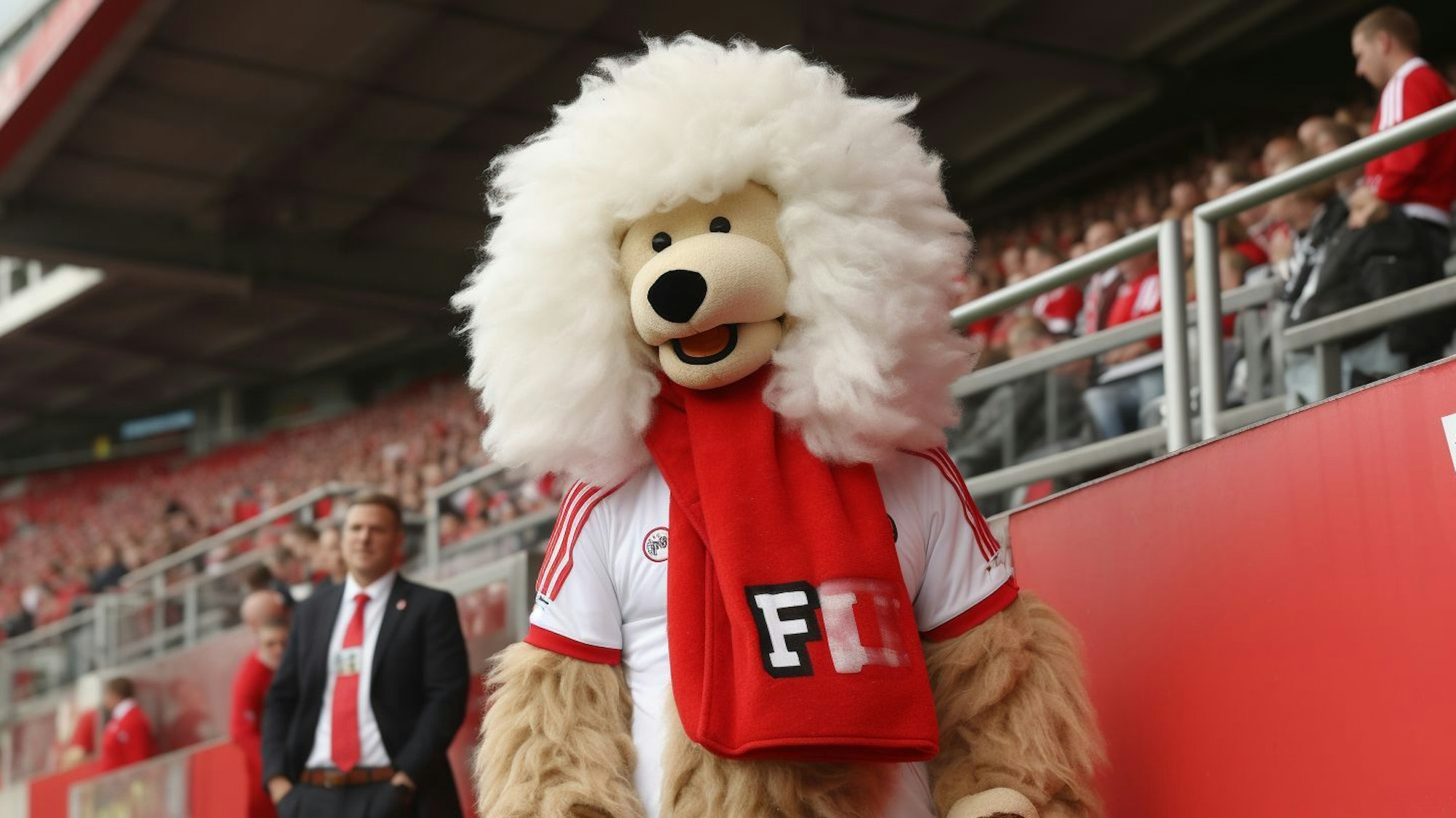 Haarige Angelegenheit: Mit einem Geißbock hat Hennes IX als KI-Maskottchen nicht mehr viel gemein.