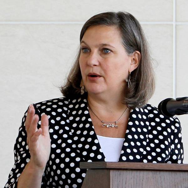 Victoria Nuland, damalige Assistant Secretary of State der USA, spricht bei einer Pressekonferenz in der US-Botschaft.