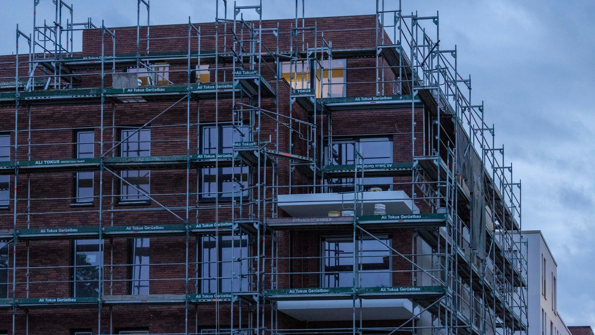 Rohbau von Wohnhäusern im Quartier Hohenlind in Köln.