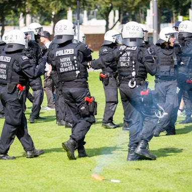 NRW-Polizeigroßübung der Landespolizei für die Fußball-Europameisterschaft