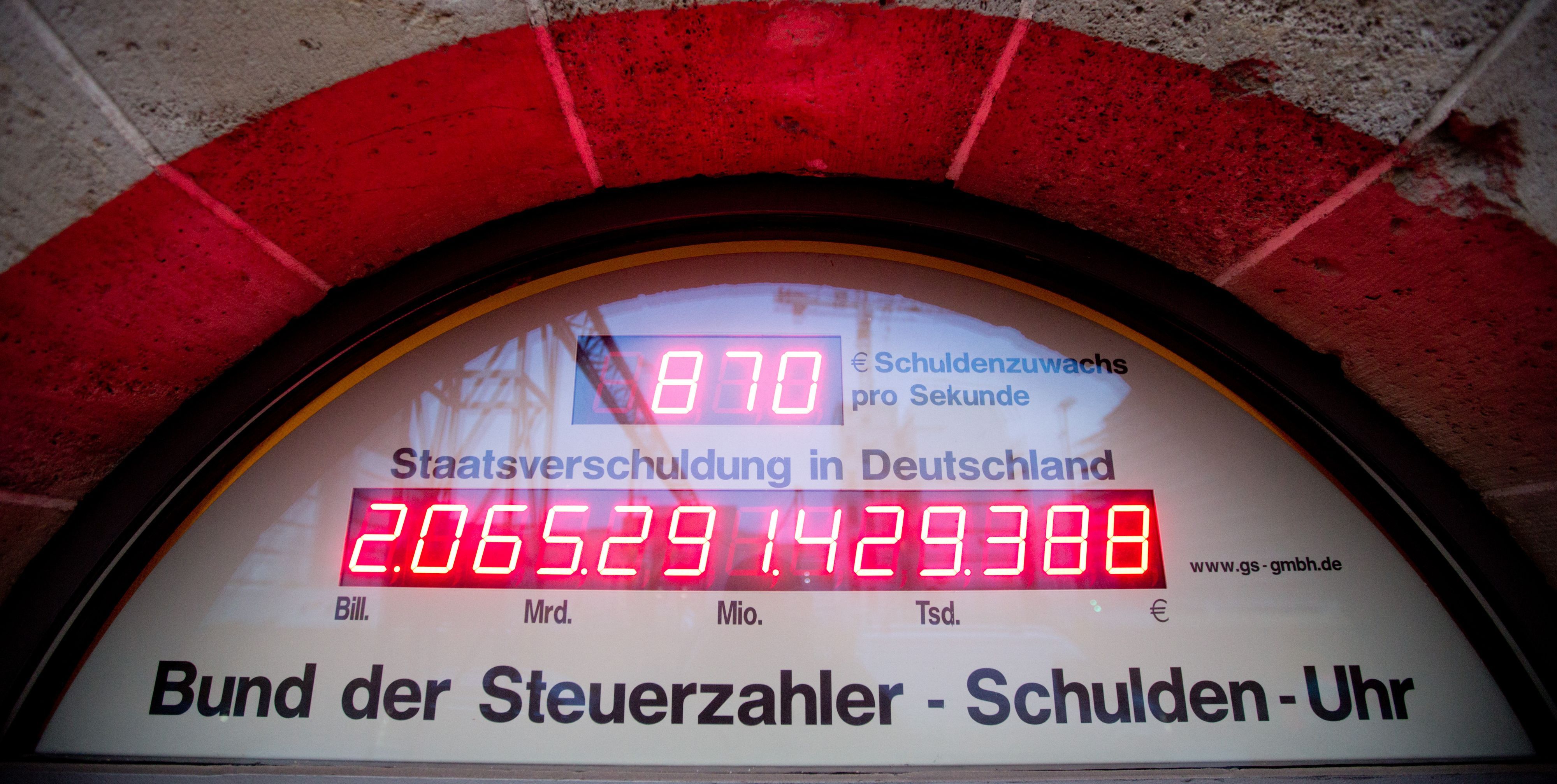 Die Schuldenuhr des Bundes der Steuerzahler 2013.