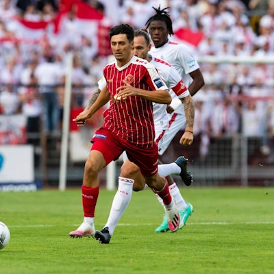 Regionalliga West: SC Fortuna Koeln - 1. FC Koeln U21, U 21 01.08.2023 Henri Matter Fortuna Koeln, 14, Regionalliga West, 1. Spieltag, SC Fortuna Koeln - 1. FC Koeln U21, am 01.08.2023, Suedstadion, Koeln *** Regionalliga West SC Fortuna Koeln 1 FC Koeln U21, 01 08 2023 Henri Matter Fortuna Koeln, 14 , Regionalliga West, 1 matchday, SC Fortuna Koeln 1 FC Koeln U21, on 01 08 2023, Suedstadion, Koeln Copyright: xBEAUTIFULxSPORTS/Meuselx