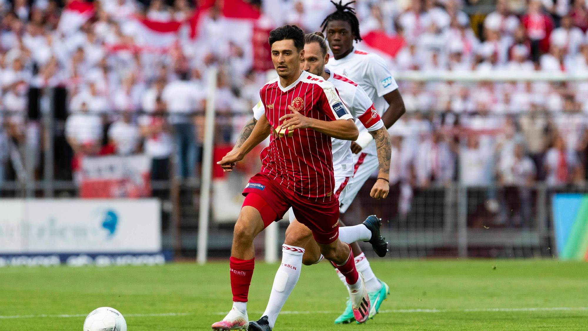 Regionalliga West: SC Fortuna Koeln - 1. FC Koeln U21, U 21 01.08.2023 Henri Matter Fortuna Koeln, 14, Regionalliga West, 1. Spieltag, SC Fortuna Koeln - 1. FC Koeln U21, am 01.08.2023, Suedstadion, Koeln *** Regionalliga West SC Fortuna Koeln 1 FC Koeln U21, 01 08 2023 Henri Matter Fortuna Koeln, 14 , Regionalliga West, 1 matchday, SC Fortuna Koeln 1 FC Koeln U21, on 01 08 2023, Suedstadion, Koeln Copyright: xBEAUTIFULxSPORTS/Meuselx