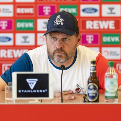 Pressekonferenz 1. FC Koeln: Steffen Baumgart vor dem Pokalspiel gegen den VfL Osnabrueck, Geissbockheim