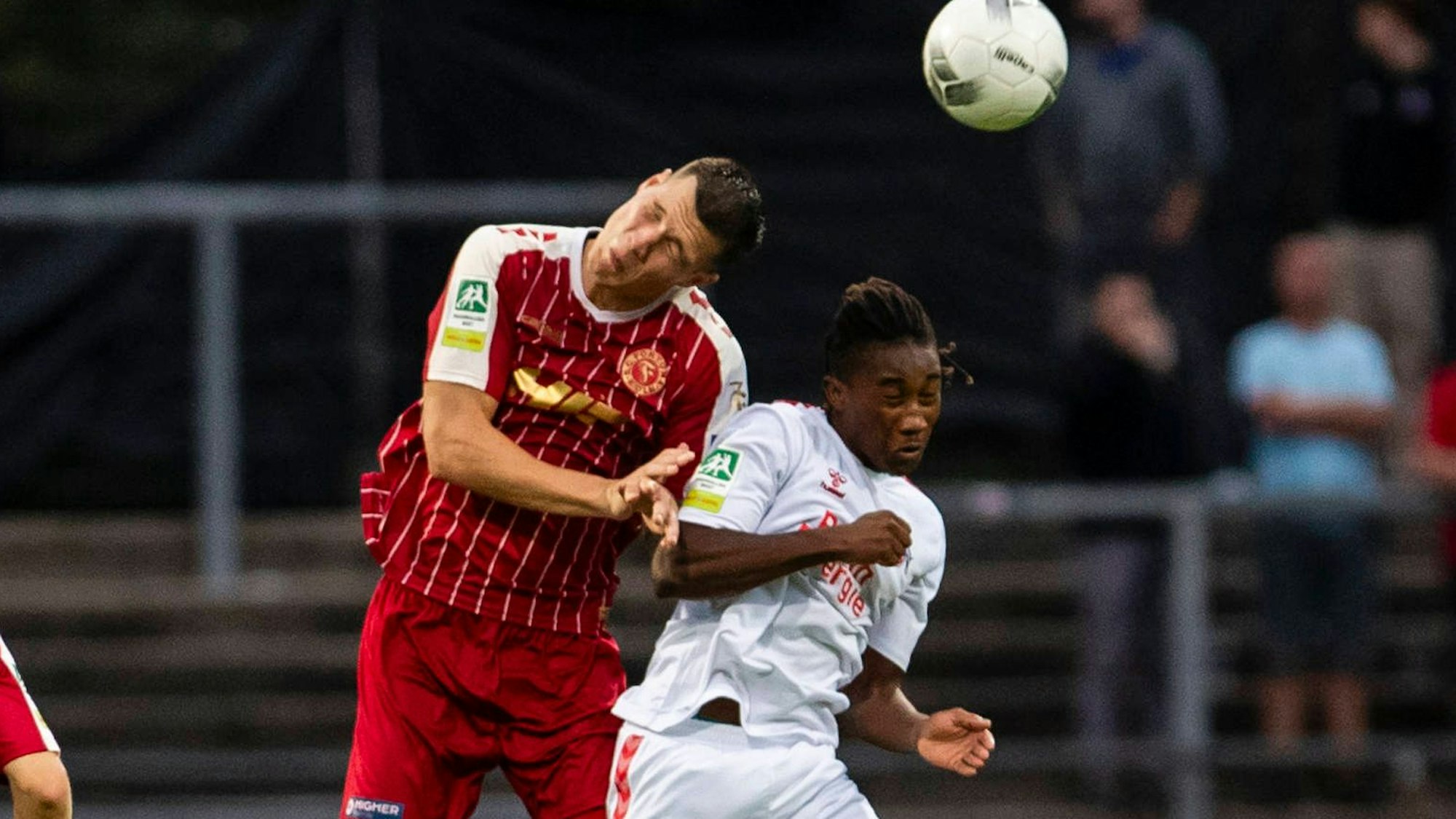 Regionalliga West: SC Fortuna Koeln - 1. FC Koeln U21, U 21 01.08.2023 Joao Pinto 1. FC Koeln U21, 13, Jonas Scholz Fortuna Koeln, 32, Regionalliga West, 1. Spieltag, SC Fortuna Koeln - 1. FC Koeln U21, am 01.08.2023, Suedstadion, Koeln *** Regionalliga West SC Fortuna Koeln 1 FC Koeln U21, 01 08 2023 Joao Pinto 1 FC Koeln U21, 13 , Jonas Scholz Fortuna Koeln, 32 , Regionalliga West, 1 matchday, SC Fortuna Koeln 1 FC Koeln U21, on 01 08 2023, Suedstadion, Koeln Copyright: xBEAUTIFULxSPORTS/Meuselx