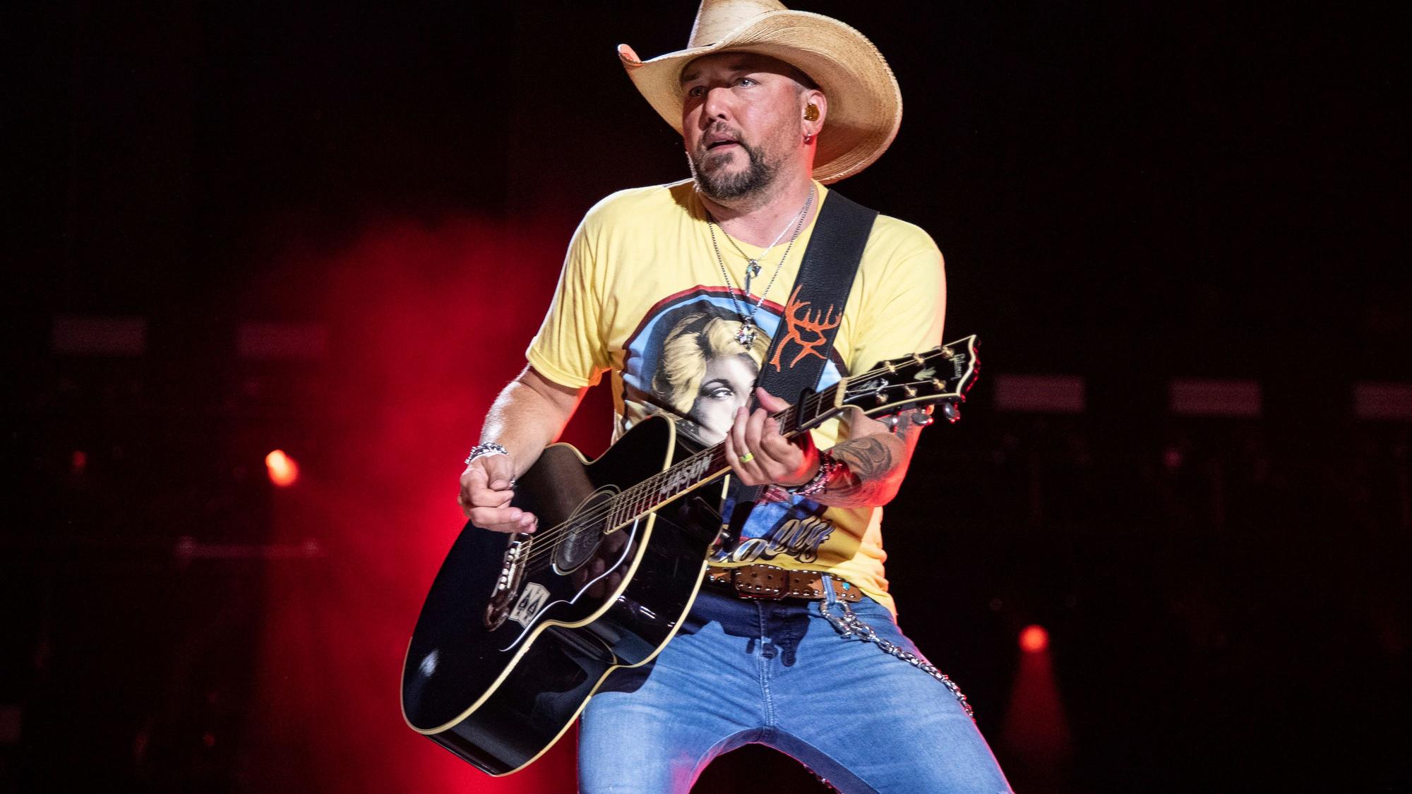 US-Countrysänger Jason Aldean bei einem Auftritt in Nashvile in 2022.
