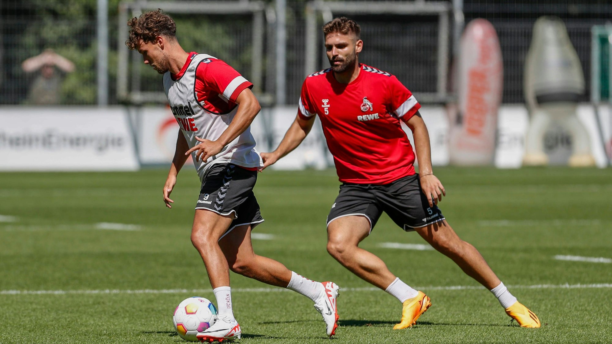 Training: 1. FC Koeln, Geissbockheim, 10.08.2023 Luca Waldschmidt 1. FC Koeln, 9, Nikola SOLDO 1. FC Koeln, 5, Trainingseinheit:
