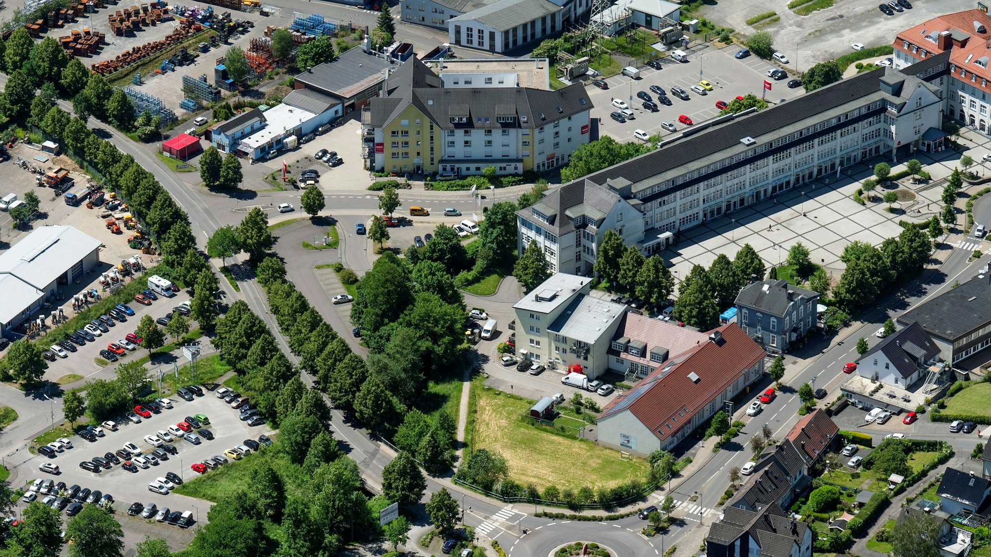 Bergneustadt, Innenstadt mit Blick auf die Krawinkelwiesefile
