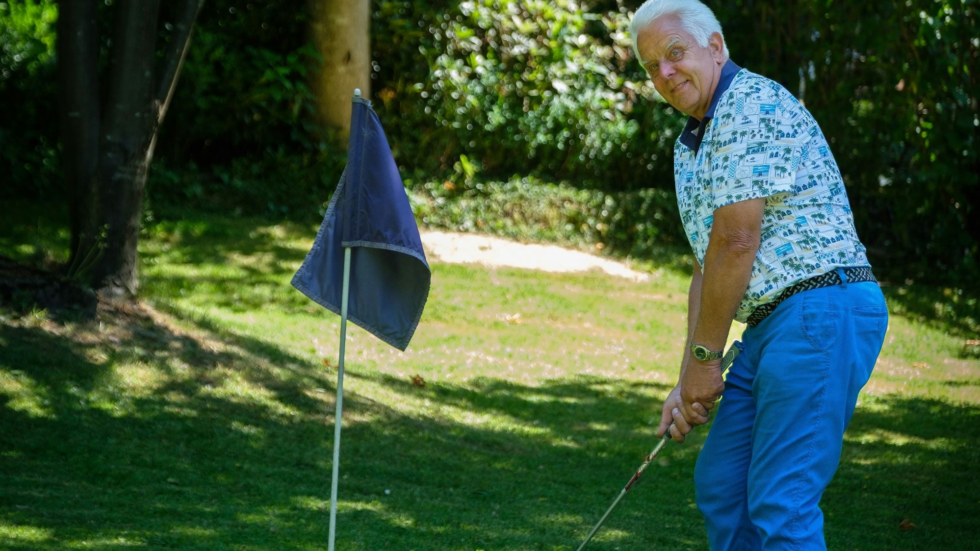 Heinz Rehring auf dem Golfplatz.