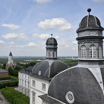 Bensberg. Grandhotel Schloss Bensberg. Blick vom Schlossturm