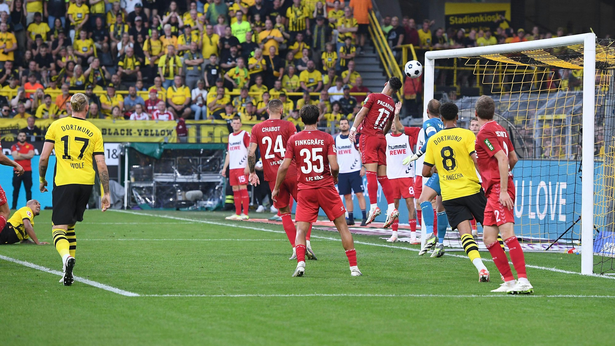 Fußball 1. Bundesliga 1. Spieltag Borussia Dortmund - 1. FC Köln am 19.08.2023 im Signal Iduna Park in Dortmund Tor zum 1:0 durch Donyell Malen Dortmund DFL regulations prohibit any use of photographs as image sequences and/or quasi-video. *** Soccer 1 Bundesliga 1 Matchday Borussia Dortmund 1 FC Köln on 19 08 2023 at Signal Iduna Park in Dortmund Goal to 1 0 by Donyell Malen Dortmund DFL regulations prohibit any use of photographs as image sequences and or quasi video xRx