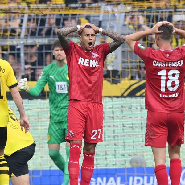 Sport Bilder des Tages Davie Selke 1.FC Koeln, Rasmus Carstensen 1.FC Koeln, v.li. 19.08.2023, Fussball GER, Saison 2023/2024, 1. Bundesliga, 1. Spieltag, Borussia Dortmund - 1. FC Köln Dortmund Signal Iduna Park Nordrhein Westfalen Deutschland ***