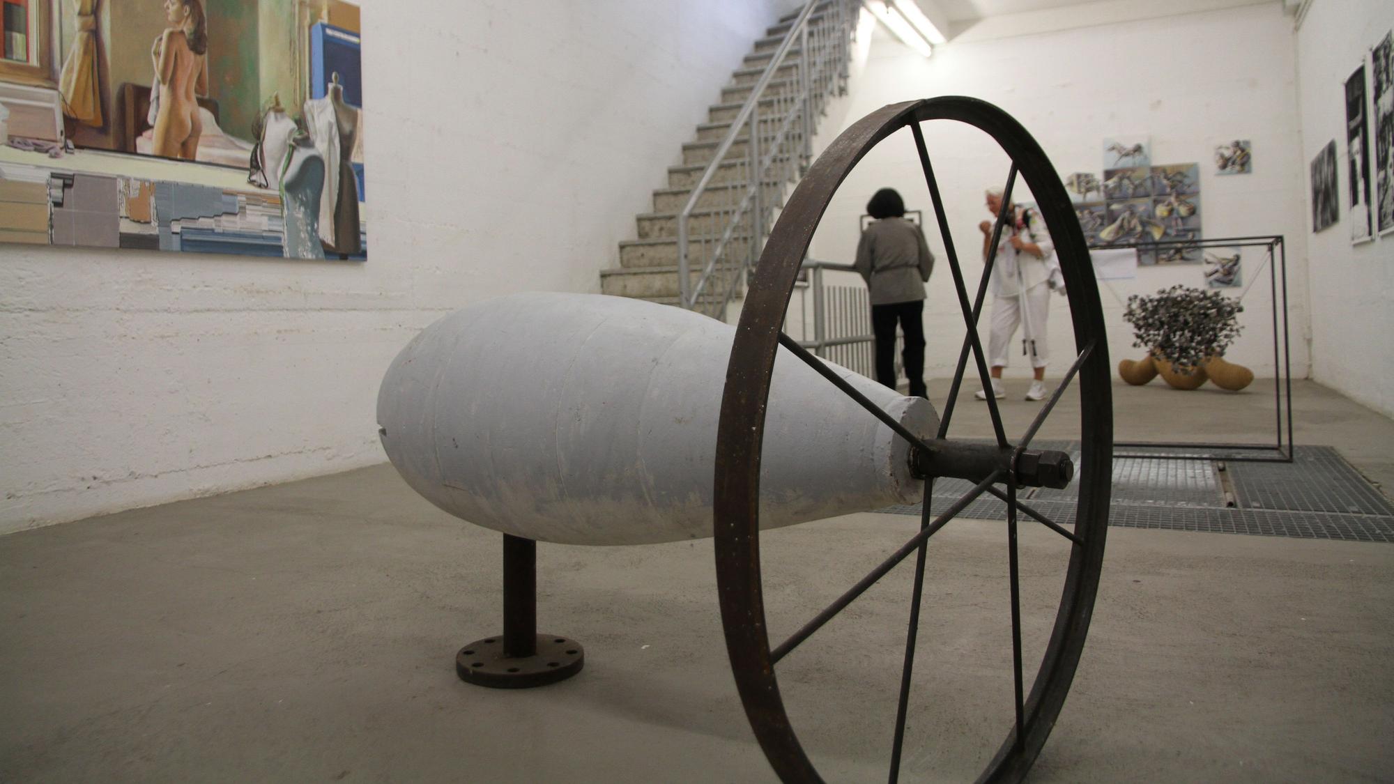Mitgliederausstellung des Kunstvereins für den Rhein-Sieg-Kreis im Pumpwerk, Objekt von Norman Junge