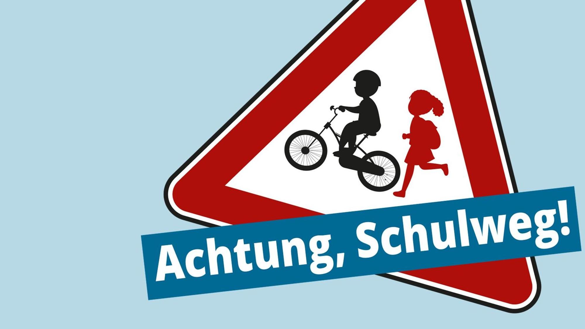 Kachel Achtung Schulweg