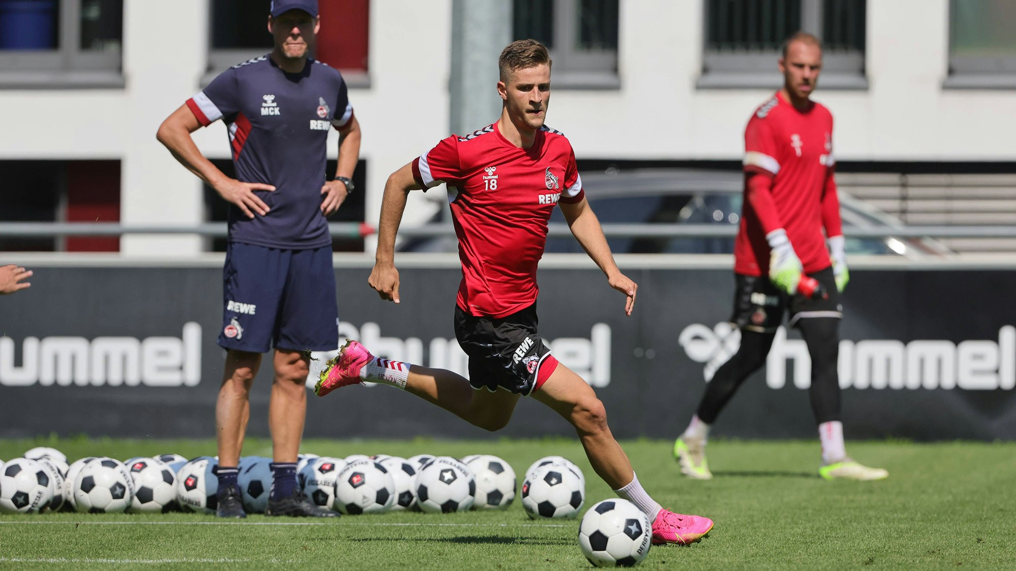 1. FC Köln, Training, Rasmus Carstensen 1. FC Köln. 18.08.2023, Bild: *** 1 FC Cologne 1 FC Cologne, training, Rasmus Carstensen