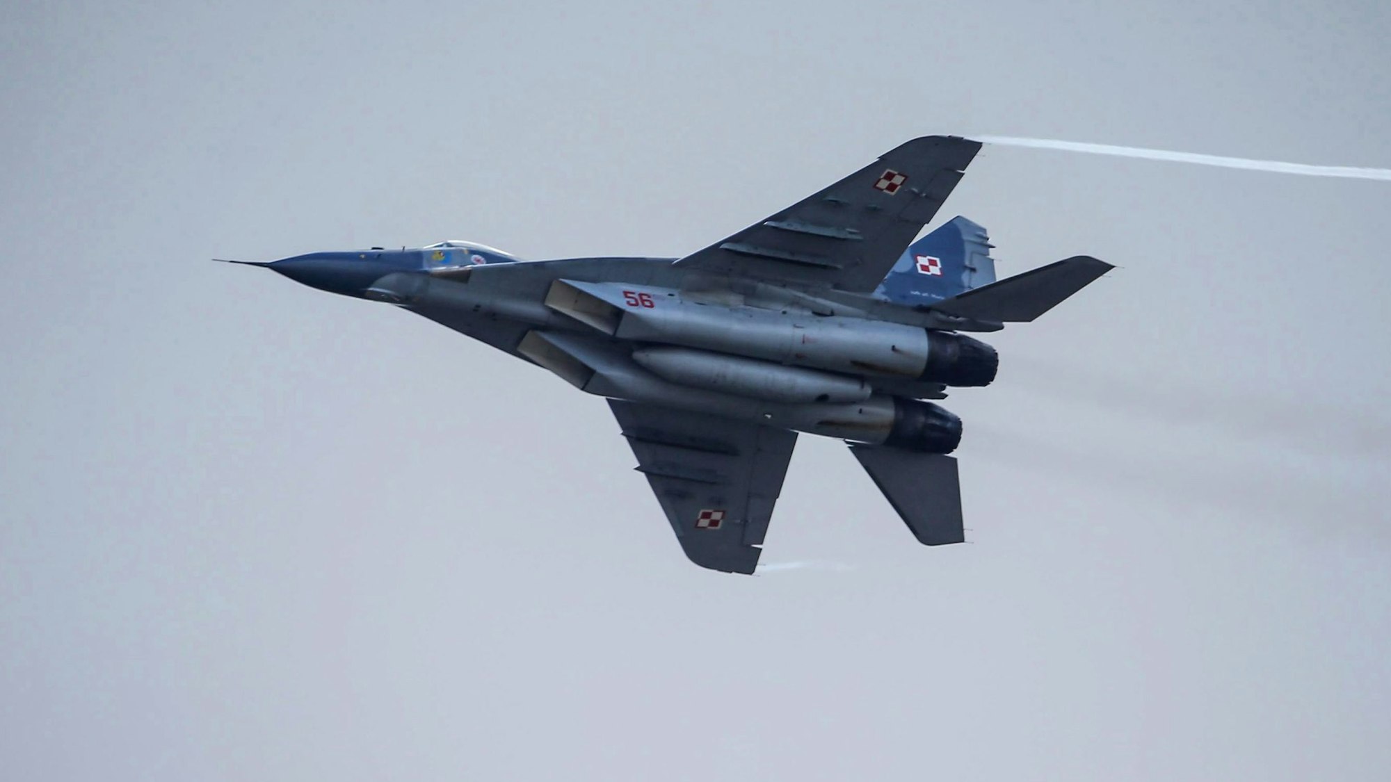 Ein MiG-29-Kampfjet der polnischen Luftwaffe. (Archivbild)