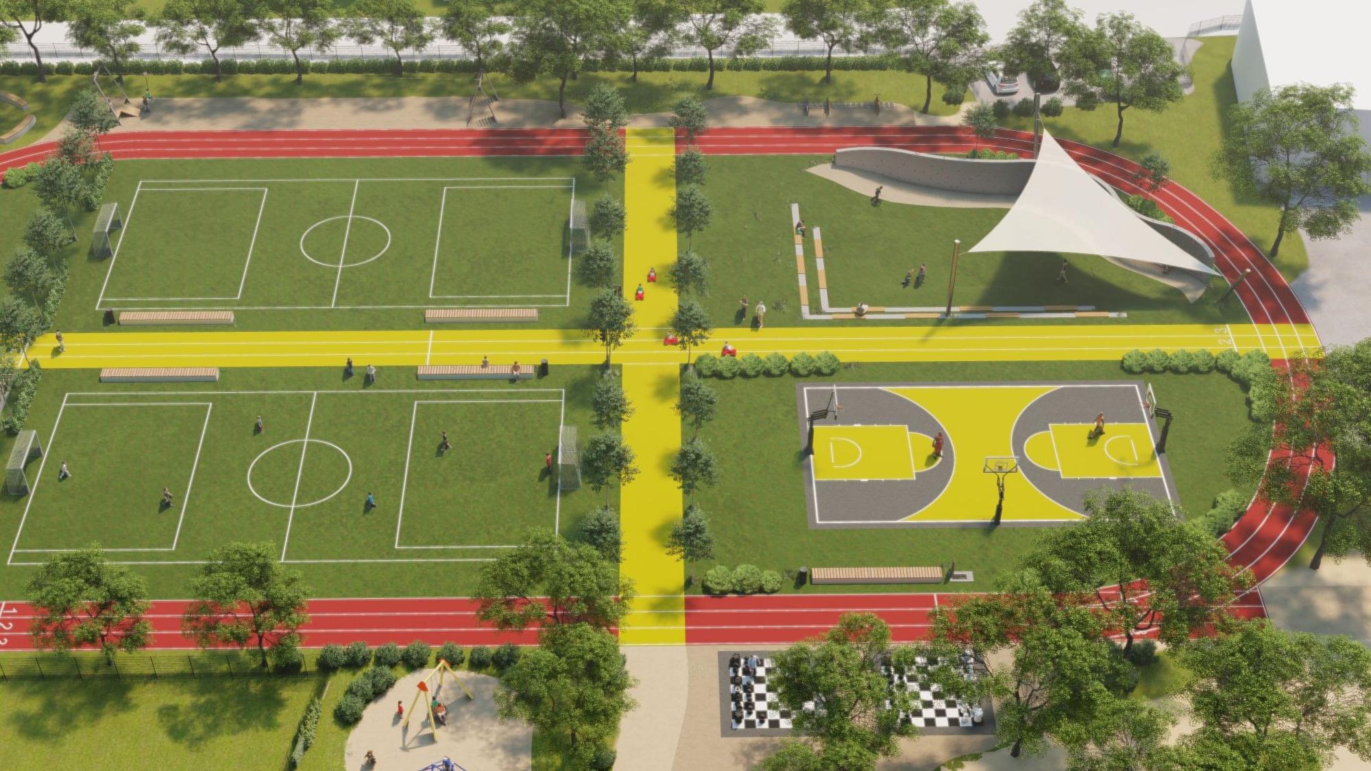 Studie für einen Spiel- und Sportplatz in Siegburg-Brückberg, Büro Dr. Ing. Fischer Consult Rheinbach