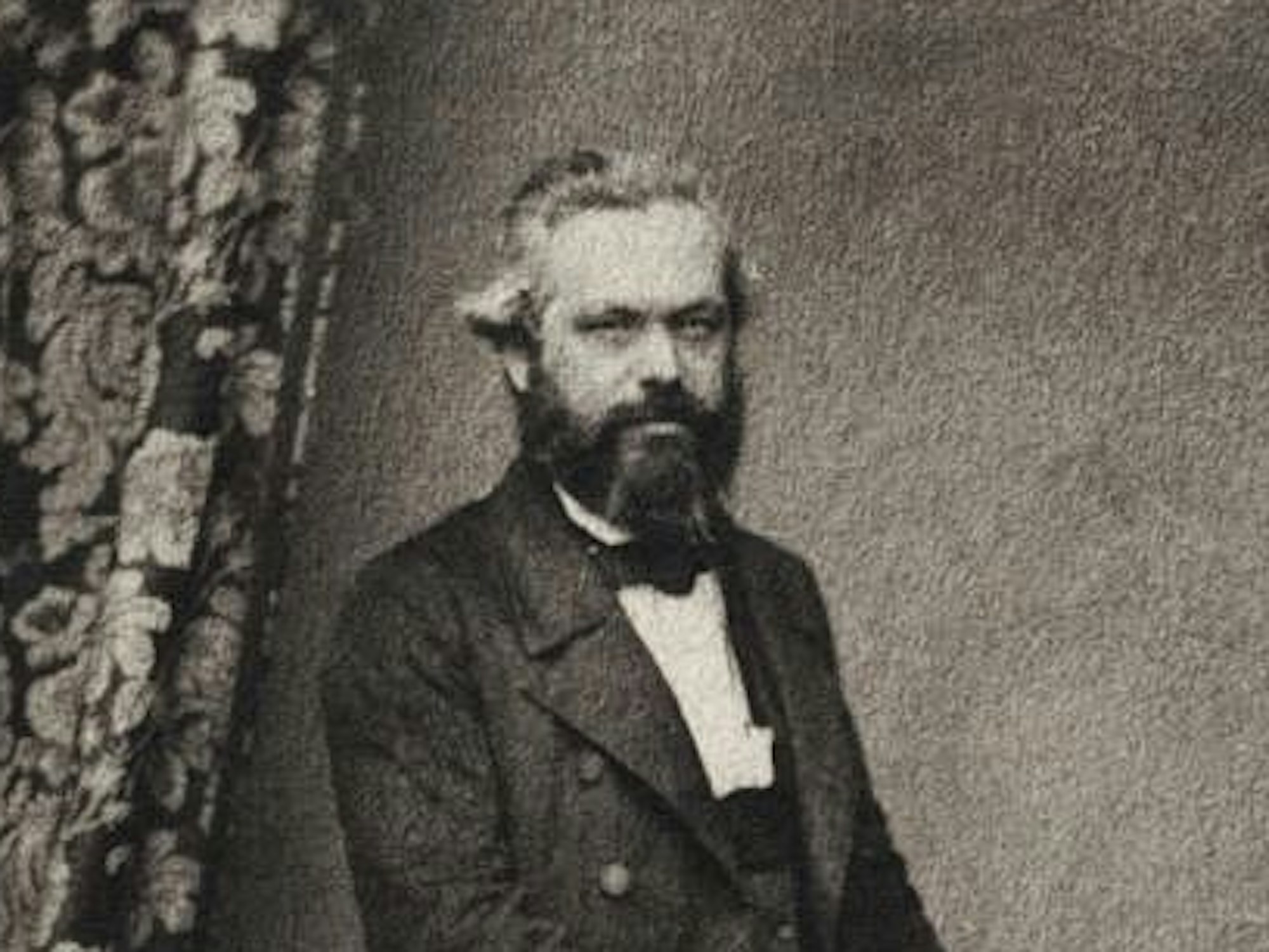 Karl Marx um 1861. Fotografie von Richard Beard, London.