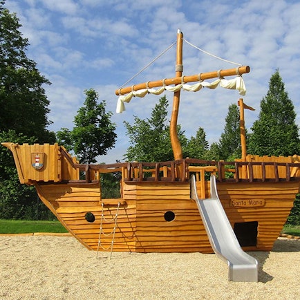 Wipperfürth Modell einer Hansekogge, die auf dem Areal an  Ellers Ecke den Spielplatz bereichern soll.