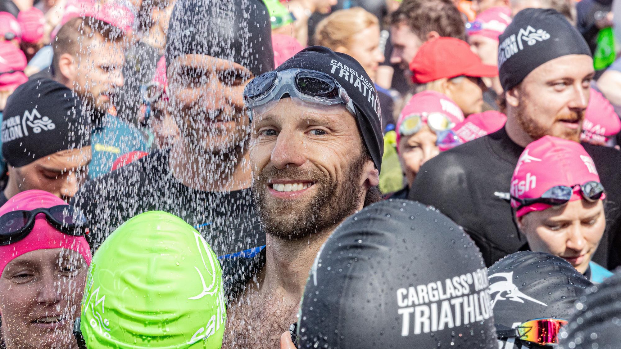 Rundschau-Redakteur Thorsten Moeck nahm am City-Triathlon teil.