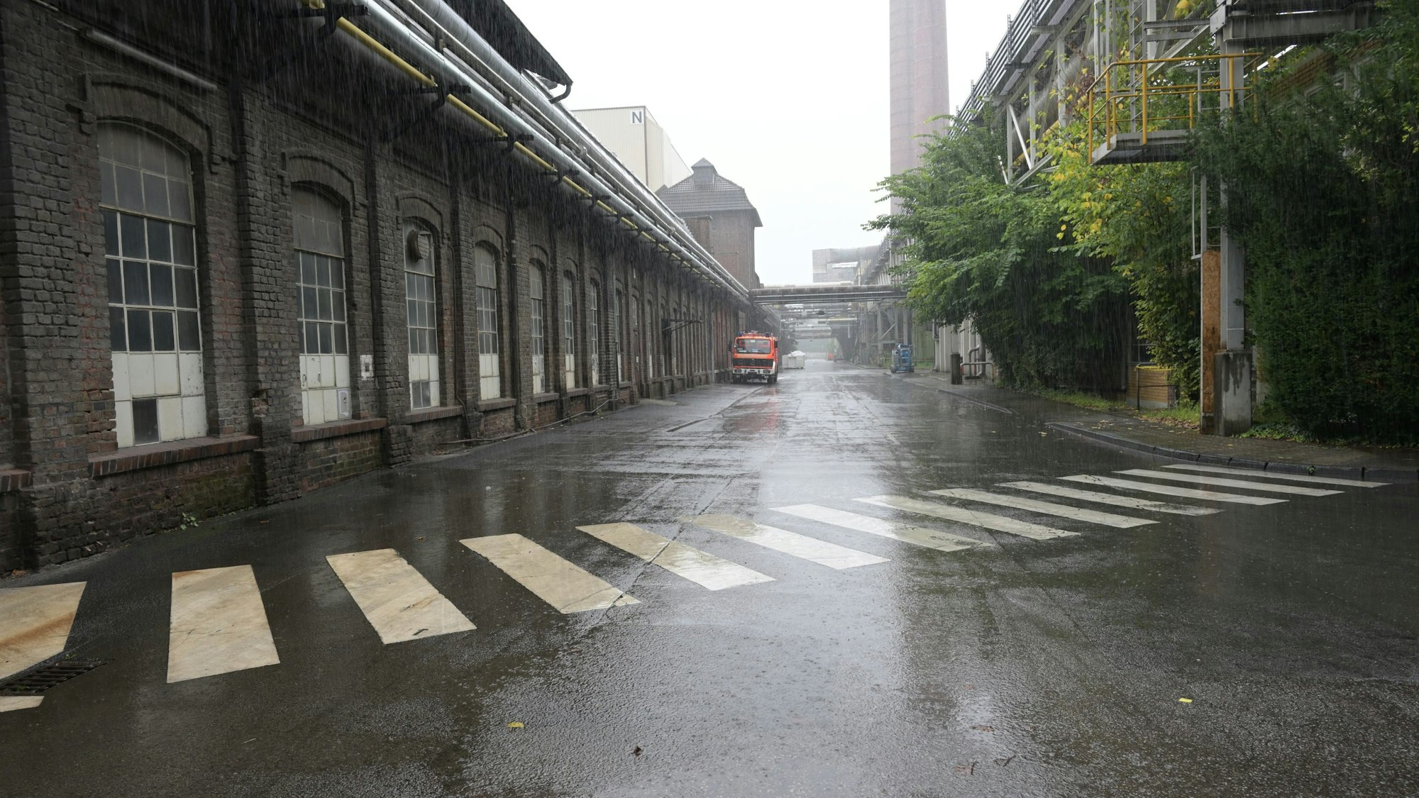 Das Foto zeigt die Mainstreet auf dem Zanders-Gelände