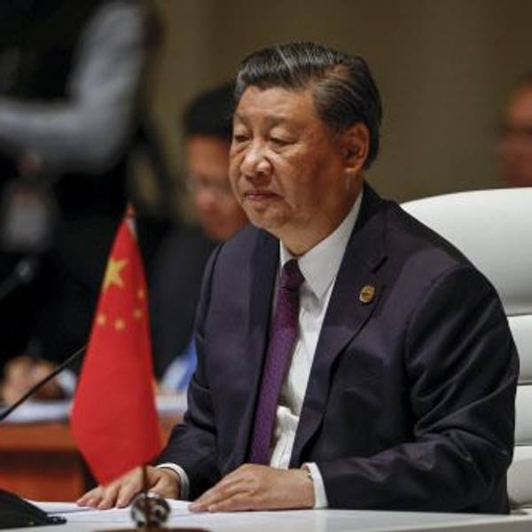 Xi Jinping, Präsident von China, nimmt an der Plenarsitzung des Brics-Gipfels teil.