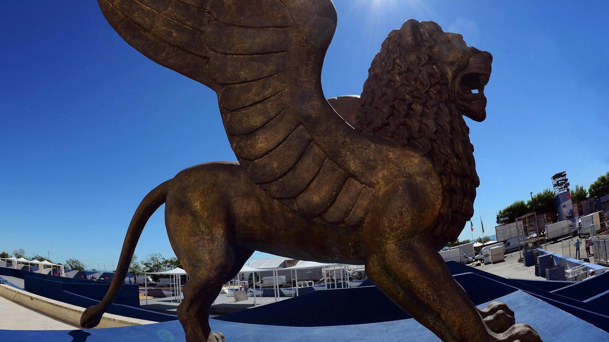 Der geflügelte Goldene Löwe, Symbol des Internationalen Filmfestspiele von Venedig.