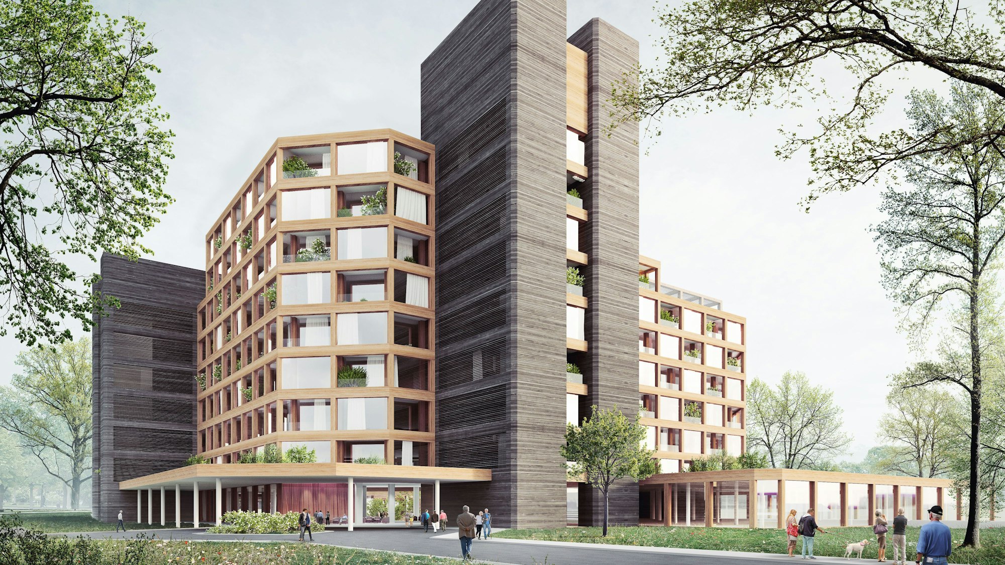 Visualisierung für möglichen Umbau der RWE Power Zentrale in Lindenthal