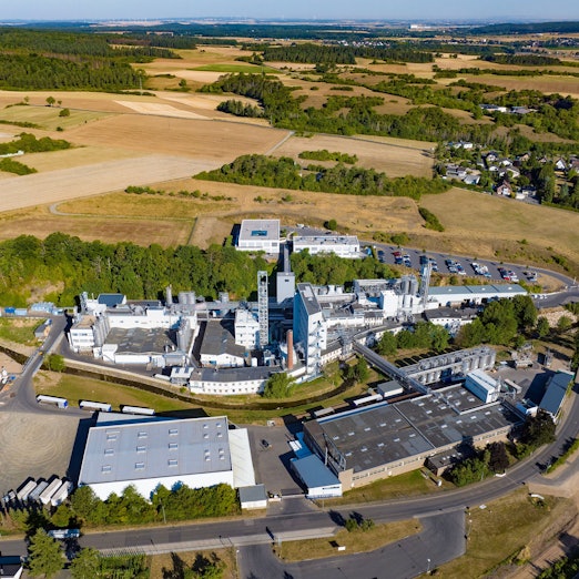 Luftbild des Firmensitzes der Peter-Greven-Gruppe.