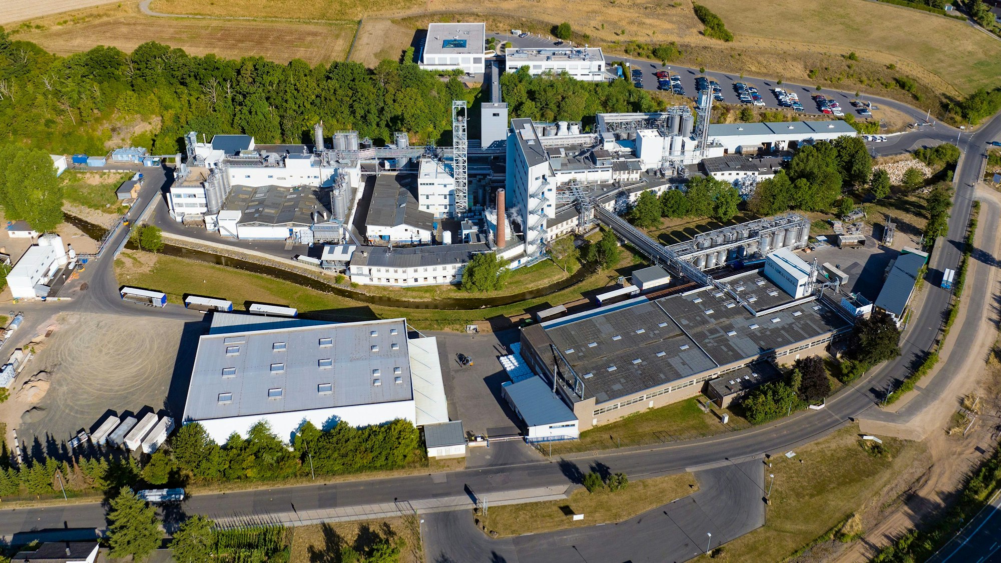 Luftbild des Firmensitzes der Peter-Greven-Gruppe.